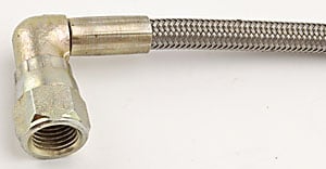 Pre-Assembled Brake Hose -3AN Straight to 90 degree