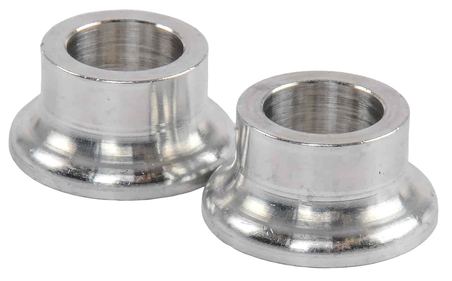 JEGS 64211: Aluminum Tapered Rod End Spacers 1/2 in. ID (Bolt Size) x 1/2  in. L - JEGS