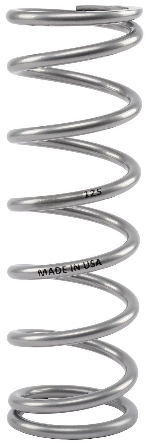 Coil-Over Spring [10 in. Length, 125 lb./in., Silver Powder-Coated Finish]