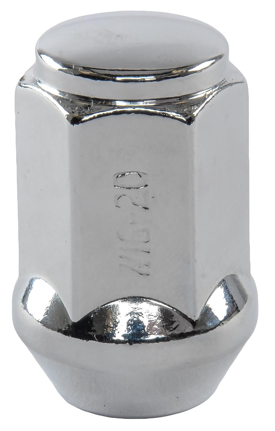 JEGS 65208: Bulge Acorn Lug Nuts Short Closed-End 1/2 in.-20 RH Thread  1.380 in. Long Steel Chrome Finish Set of JEGS