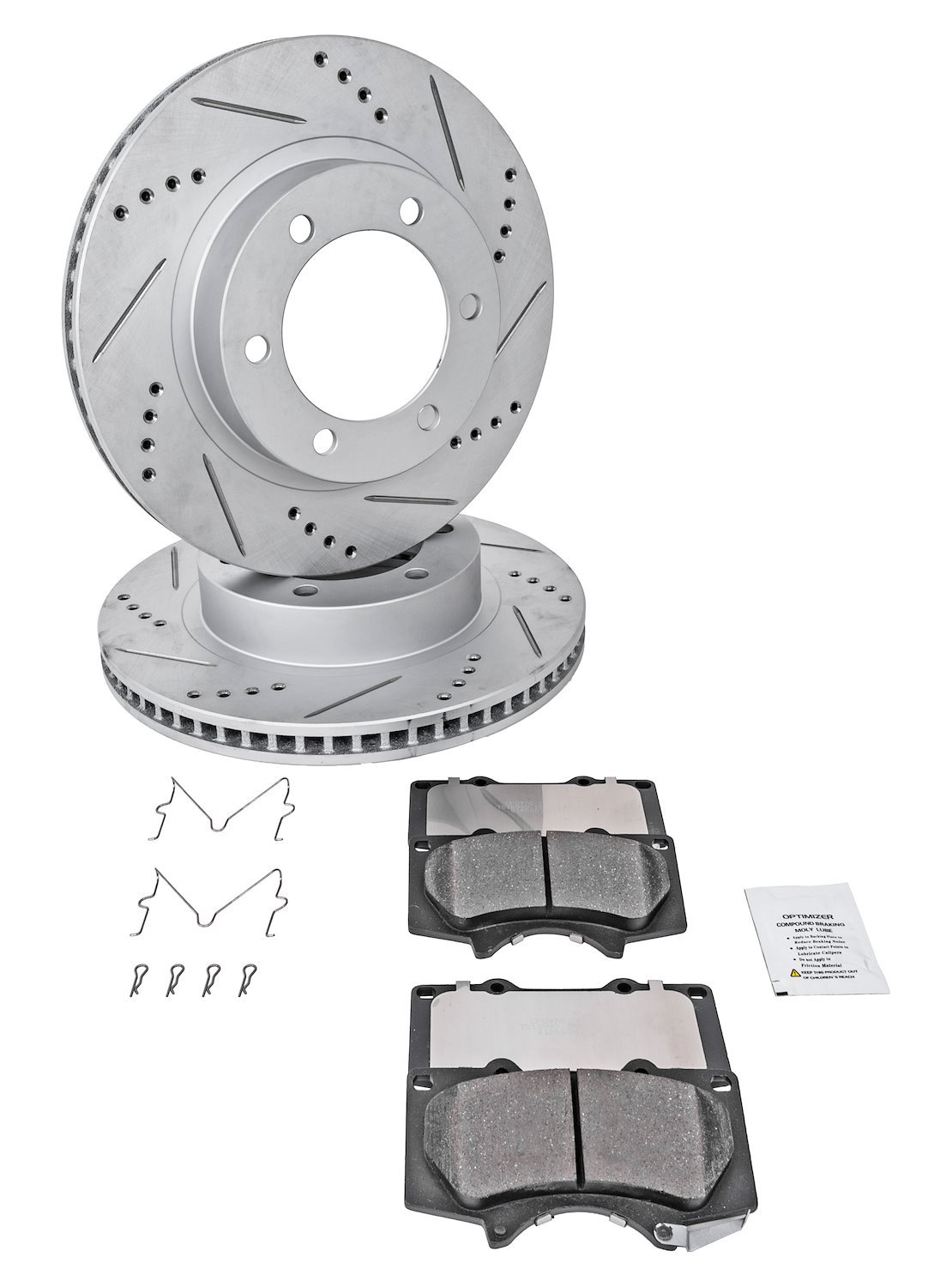 Truck-N-Tow JX25 Brake Pads & Rotor Kit Fits Select 2003-2022 Toyota 4Runner, FJ Cruiser, Tacoma [Front]