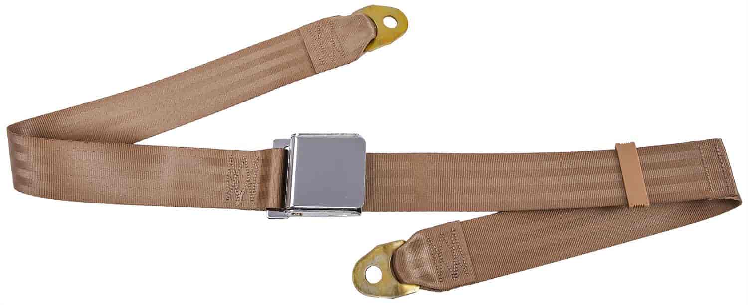 2-Point Non-Retractable Seat Belt, Tan with Lift Latch