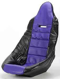 Pro High Back Vinyl Seat Cover Purple with Black Trim