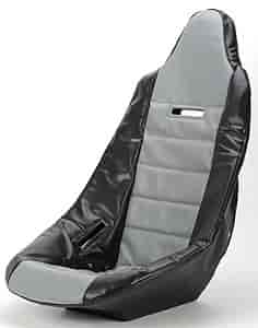 Pro High Back Vinyl Seat Cover Grey with Black Trim