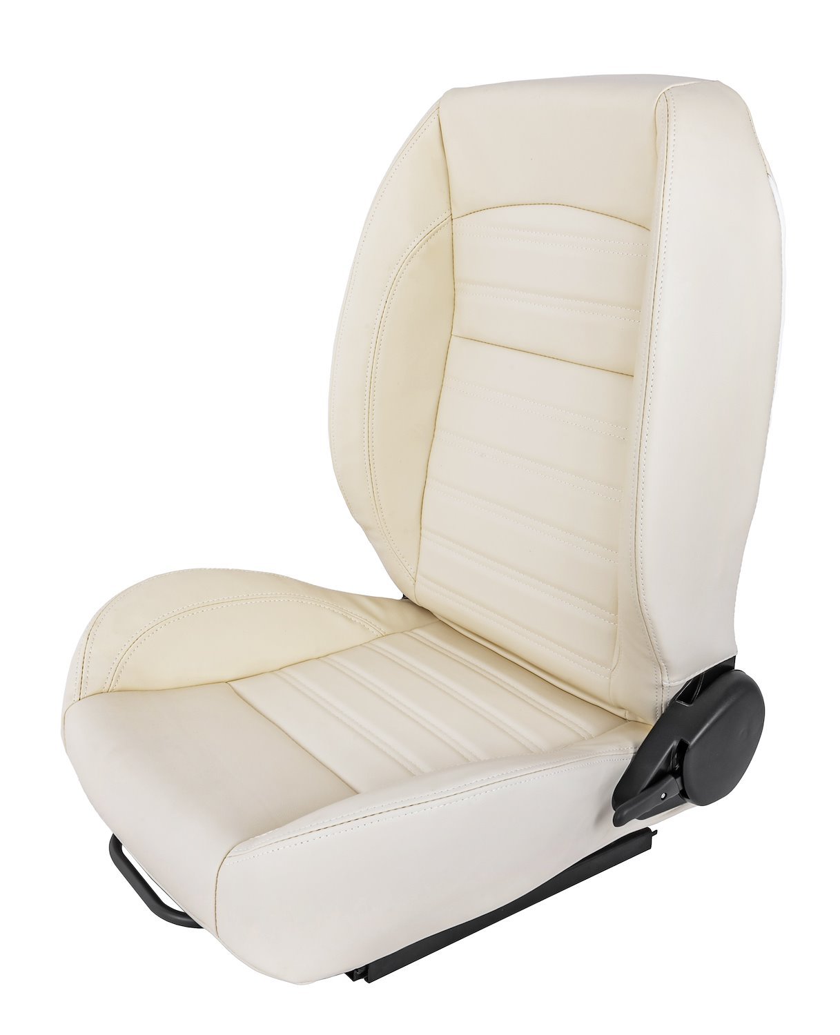 Retro Low Back Reclining Bucket Seat without Headrest, Left/Driver Side [White]