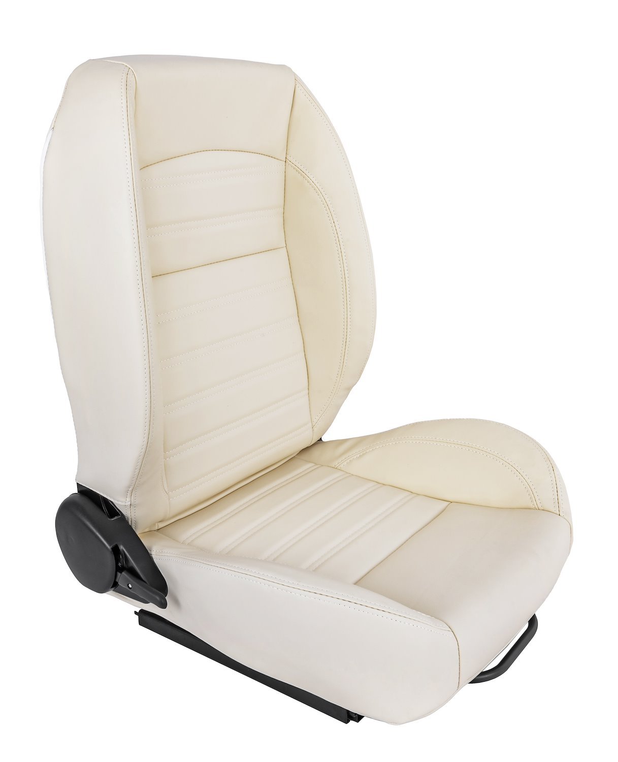 Retro Low Back Reclining Bucket Seat without Headrest, Right/Passenger Side [White]