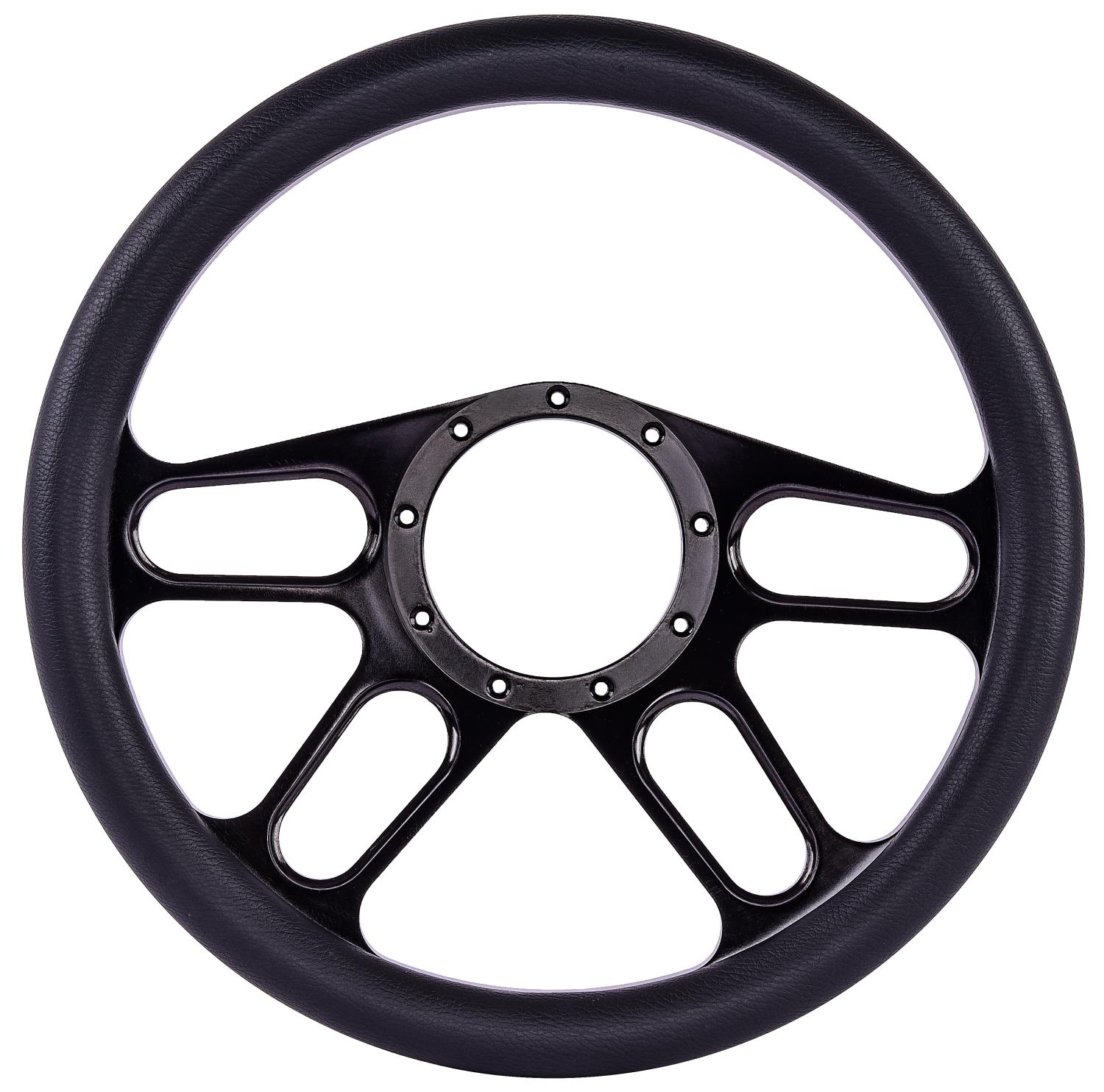 Black Billet Aluminum 14 in. Steering Wheel [Autocross