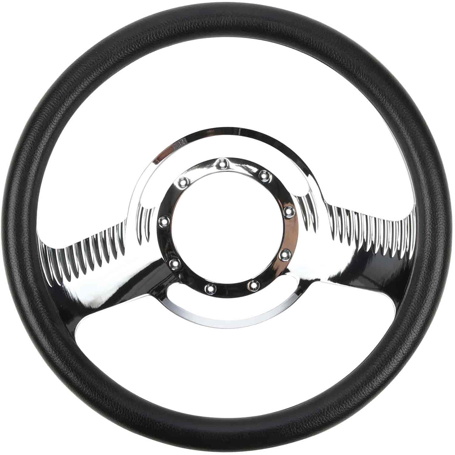 Chrome-Plated Billet Aluminum 14 in. Steering Wheel [Two