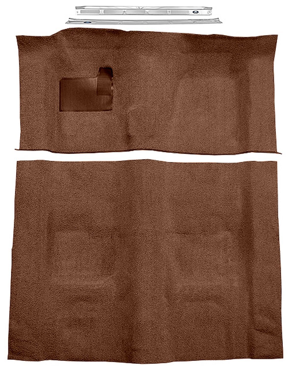 Dark Brown Molded Cut Pile Carpet Kit w/Door Sill Plates for 1970-1973 Chevy Camaro, Pontiac Firebird [4-Speed Transmission]