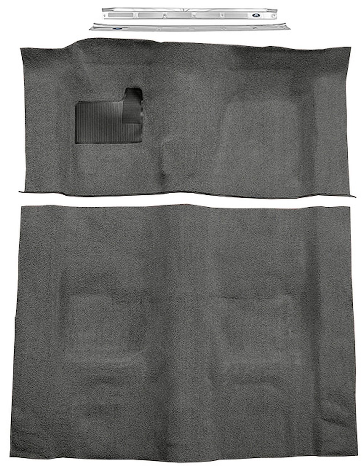 Gunmetal Gray Molded Cut Pile Carpet Kit w/Door Sill Plates for 1970-1973 Chevy Camaro, Pontiac Firebird [4-Speed Transmission]