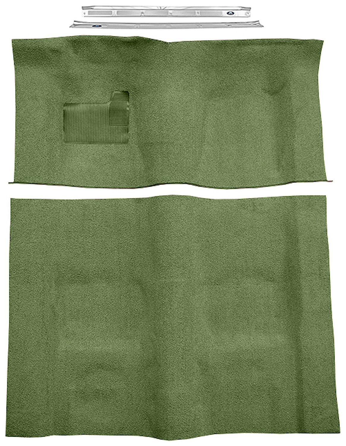 Willow Green Molded-Cut-Pile Carpet Kit for 1974-1975 Chevrolet Camaro, Pontiac Firebird w/Automatic Transmission [Mass Backing]