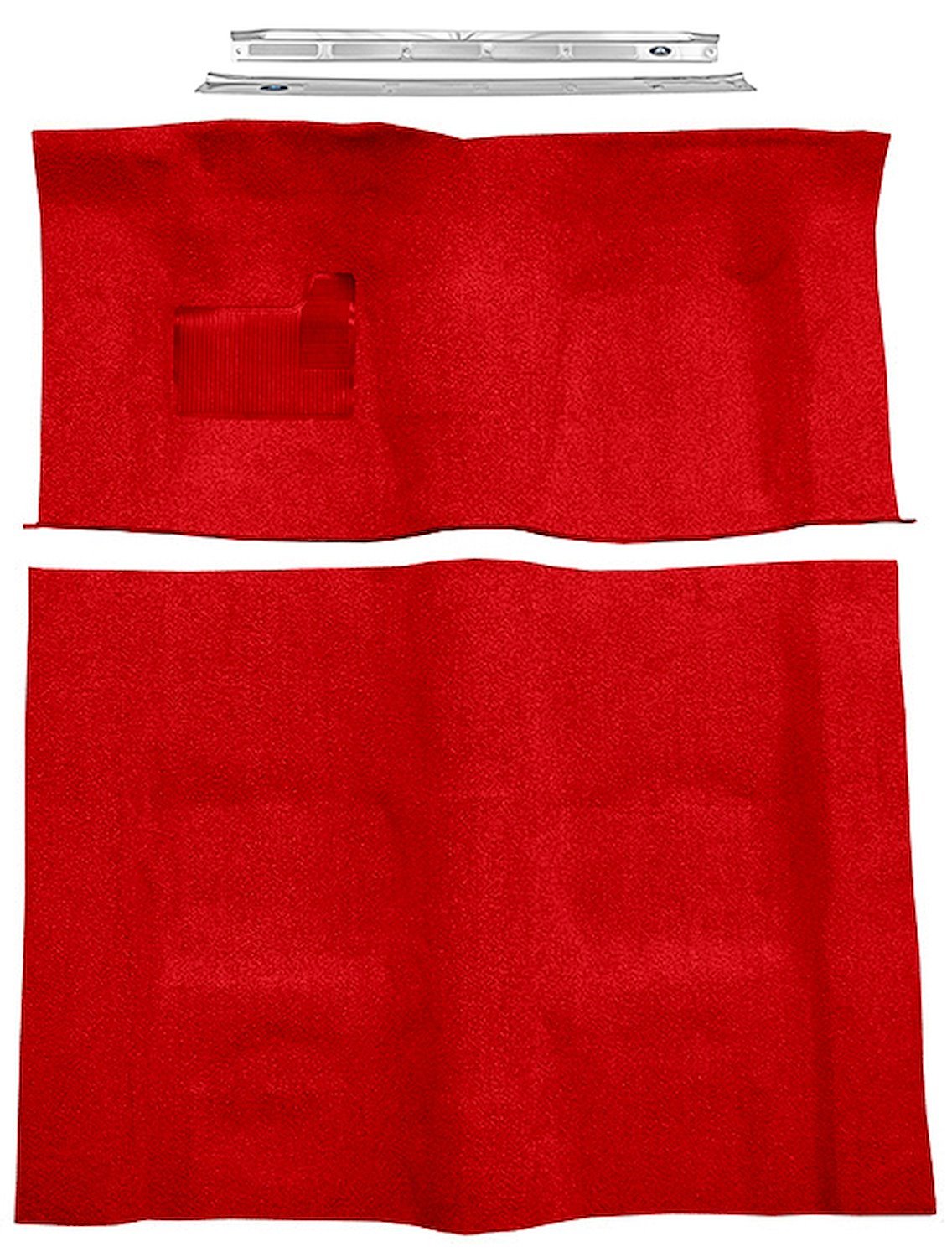 Flame Red Molded-Cut-Pile Carpet Kit for 1974-1975 Chevrolet Camaro, Pontiac Firebird w/Automatic Transmission [Mass Backing]