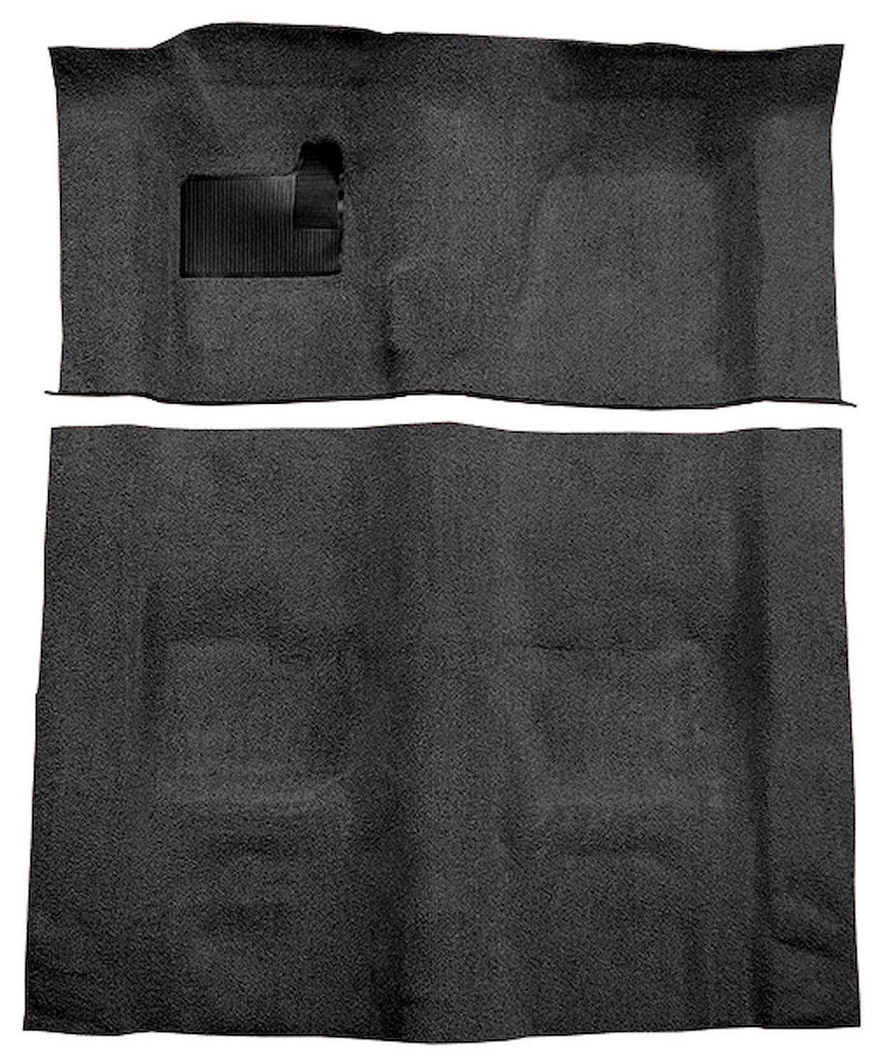 Molded Cut Pile Carpet for 1974-1975 Chevrolet Camaro, Pontiac Firebird [Mass Backing, 4-Speed Transmission, Black]