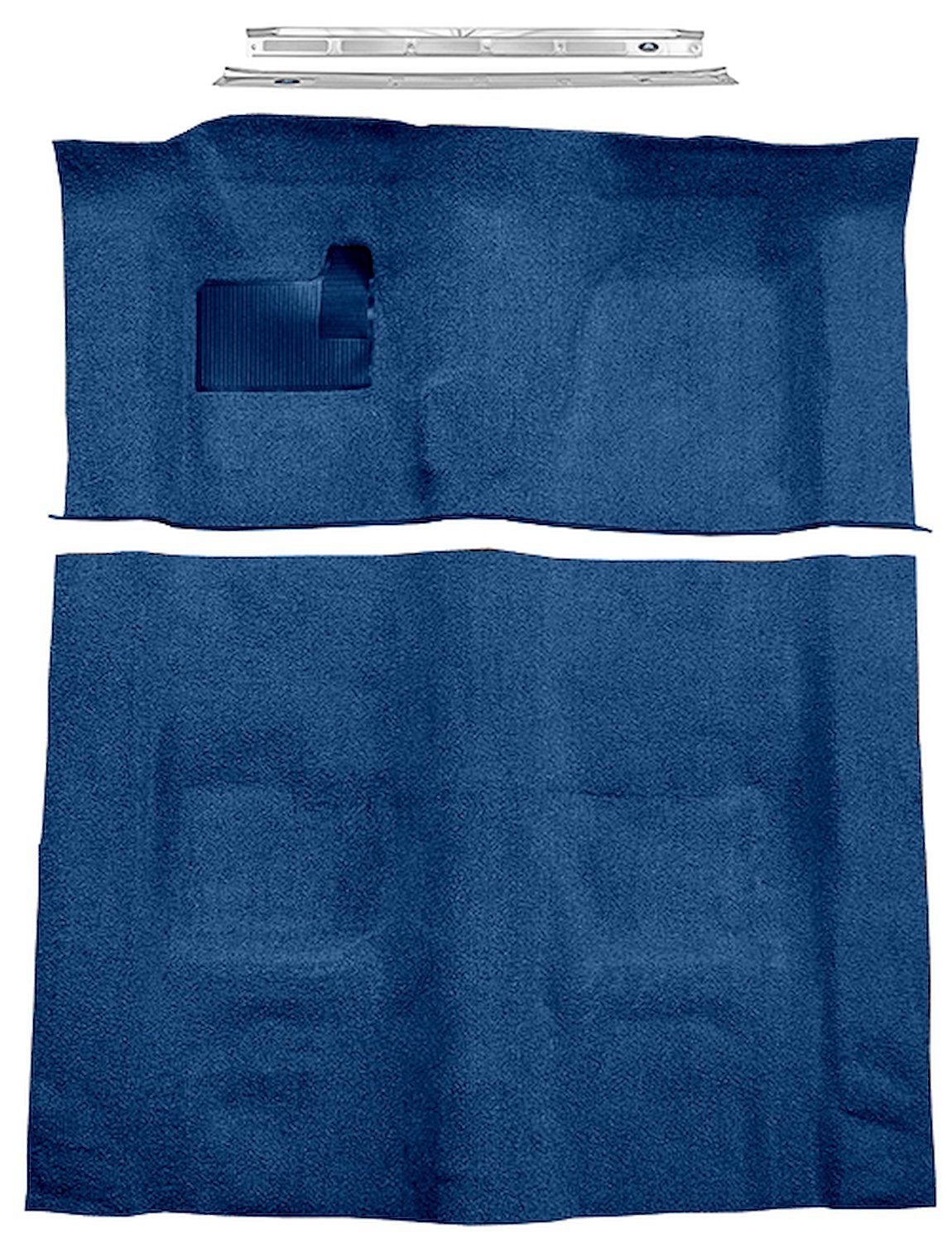 Blue Molded-Cut-Pile Carpet Kit for 1974-1975 Chevrolet Camaro, Pontiac Firebird w/4-Speed Transmission [Mass Backing]