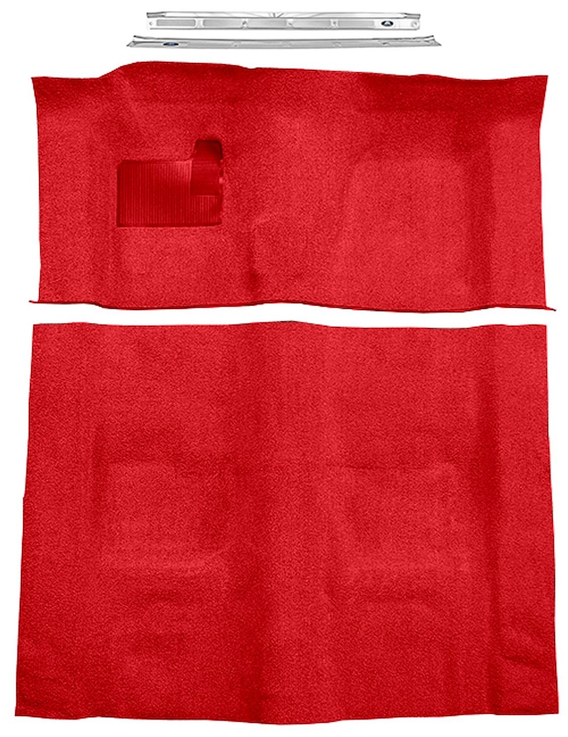 Flame Red Molded-Cut-Pile Carpet Kit for 1974-1975 Chevrolet Camaro, Pontiac Firebird w/4-Speed Transmission [Mass Backing]