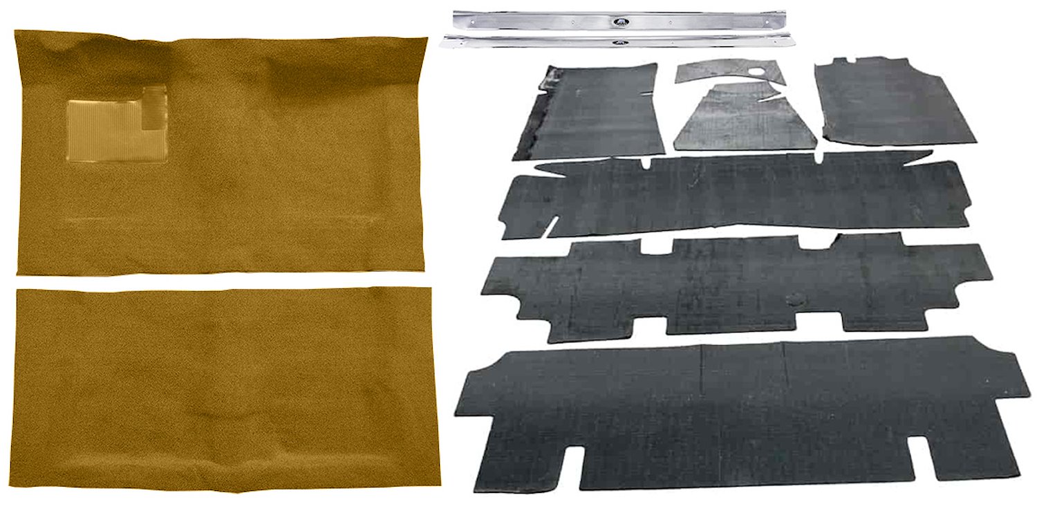 Molded Loop Carpet Kit Fits Select 1968-1972 Buick, Chevrolet, Oldsmobile, Pontiac Models [Jute Backing, Automatic, Gold]