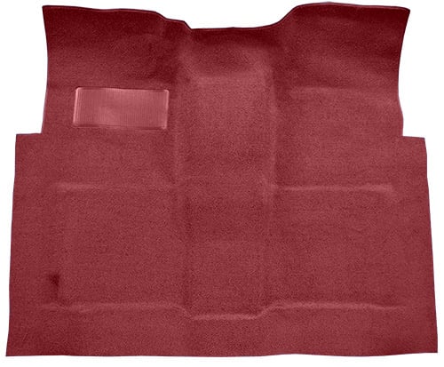 Molded Loop Carpet Fits Select 1960-1966 GM Regular Cab Trucks w/4-Speed [OE-Style Jute Backing, Maroon]