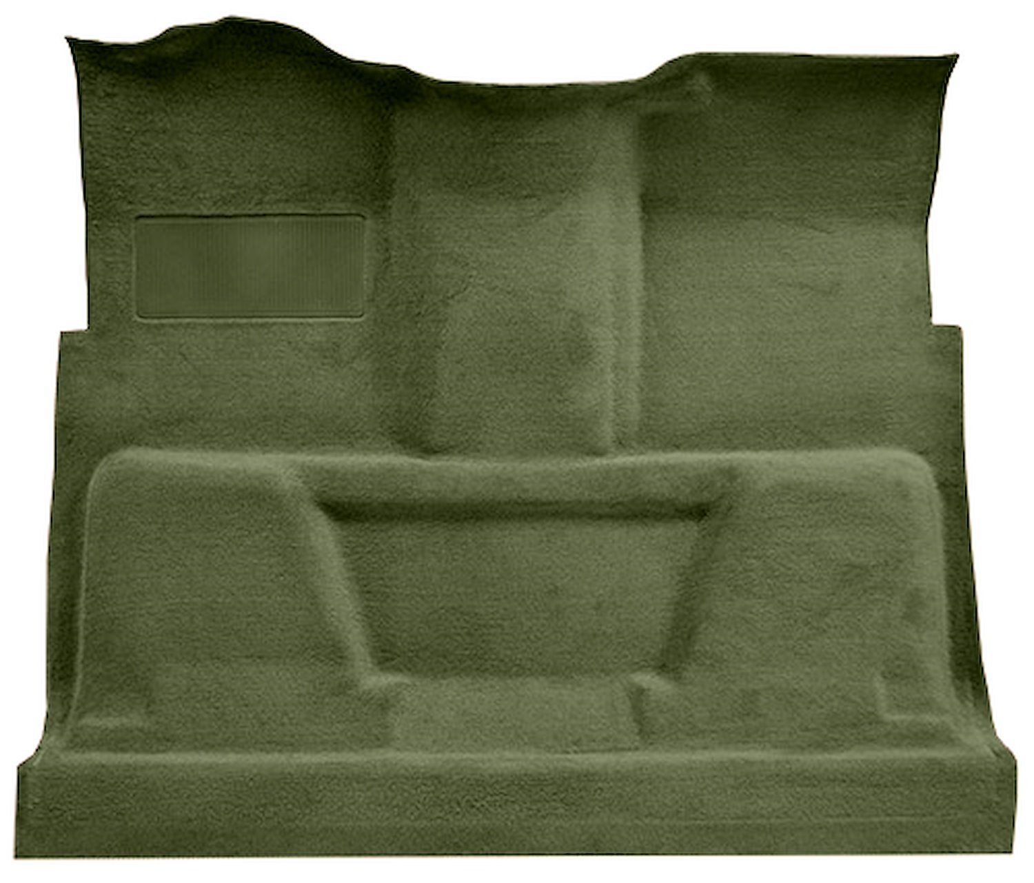 Molded Loop Carpet for 1973 GM C Series Regular Cab Trucks w/TH350 or 3-Speed Manual [Mass Backing, Dark Olive Green]