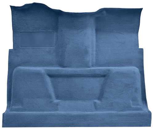 Molded Cut Pile Carpet for 1974 GM C Series Regular Cab Trucks w/TH350 or 3-Speed Manual [Mass Backing, Blue]
