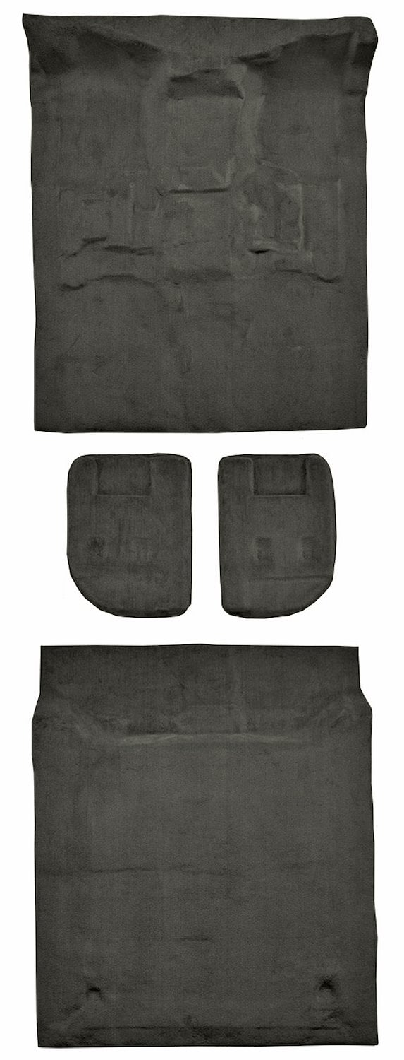 Molded Cut Pile Passenger/Cargo Area Carpet Fits Select 2007-2009 Cadillac, Chevy, GMC SUV Models [Jute Backing, 4-Piece, Gray]