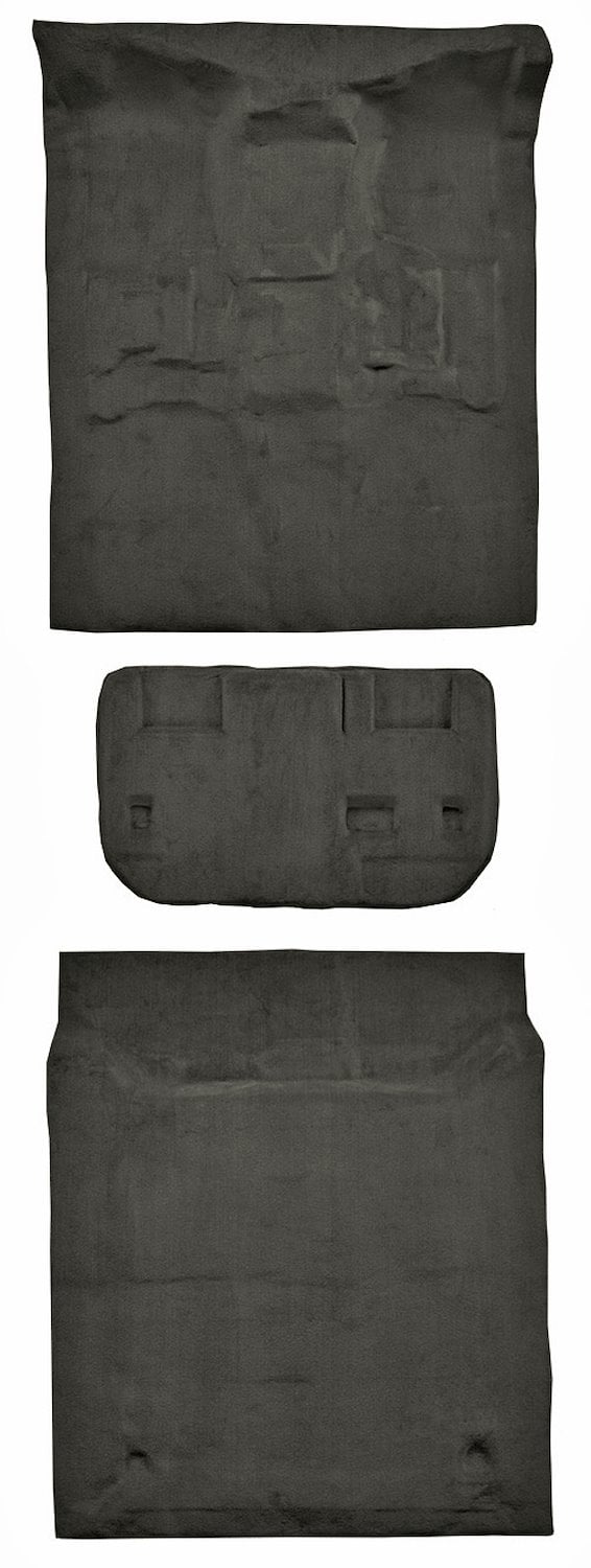 Molded Cut Pile Passenger/Cargo Area Carpet Fits Select 2007-2009 Cadillac, Chevy, GMC SUV Models [Jute Backing, 3-Piece, Gray]