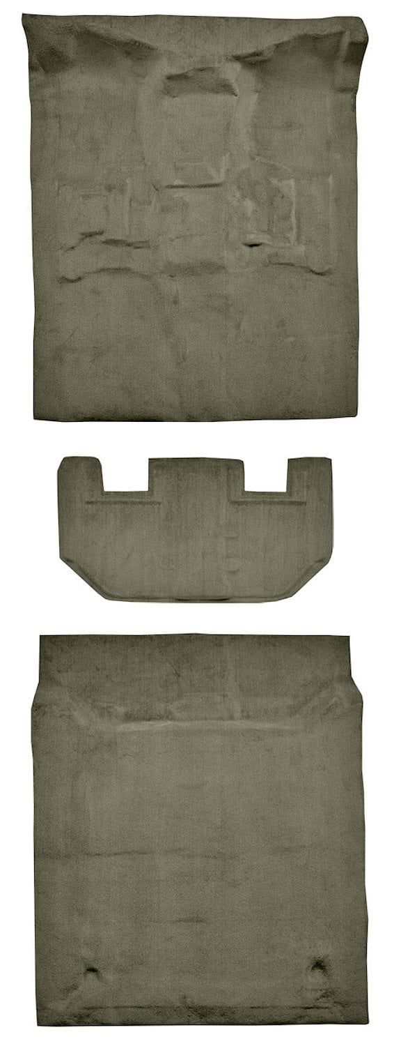 Molded CutPile Passenger/Cargo Area Carpet Fits Select 2010-2014 Cadillac, Chevy, GMC SUV Models [Jute Backing, 3-Piece, Almond]