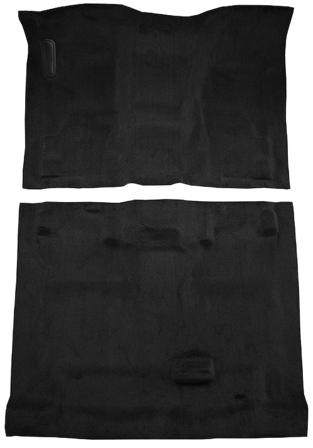 Molded Cut Pile Carpet Fits Select 2014-2018 Chevrolet, GMC Crew Cab Truck Models [OE-Style Jute Backing, 2-Piece, Black]
