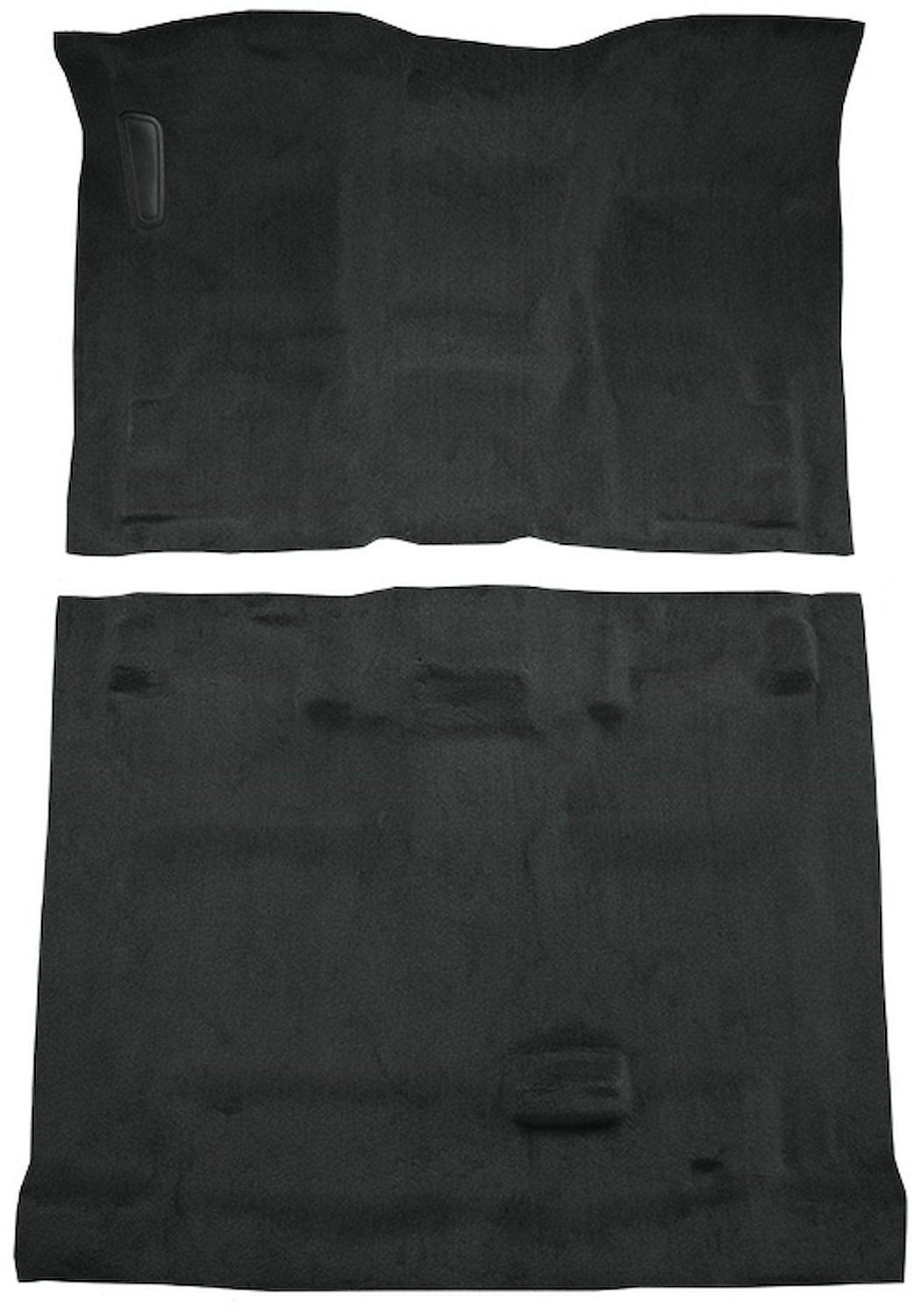 Molded Cut Pile Carpet Fits Select 2014-2018 Chevrolet, GMC Crew Cab Truck Models [Mass Backing, 2-Piece, Ebony]