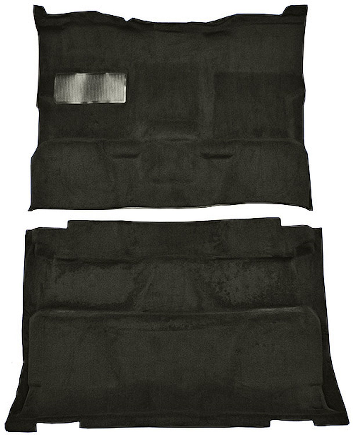 Molded Cut Pile Carpet for 1981-1991 Chevrolet/GMC C/R Series Trucks [OE-Style Jute Backing, Crew Cab, 2-Piece, Charcoal]