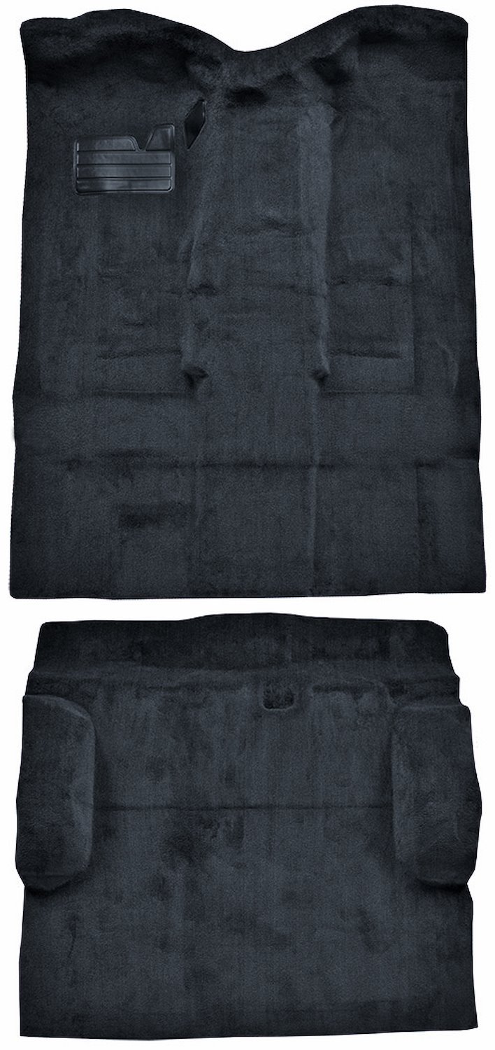 Molded Cut Pile Carpet Fits Select 1995-2000 Cadillac/Chevrolet/GMC SUVs [OE-Style Jute Backing, 4-Door, 2-Piece, Navy Blue]