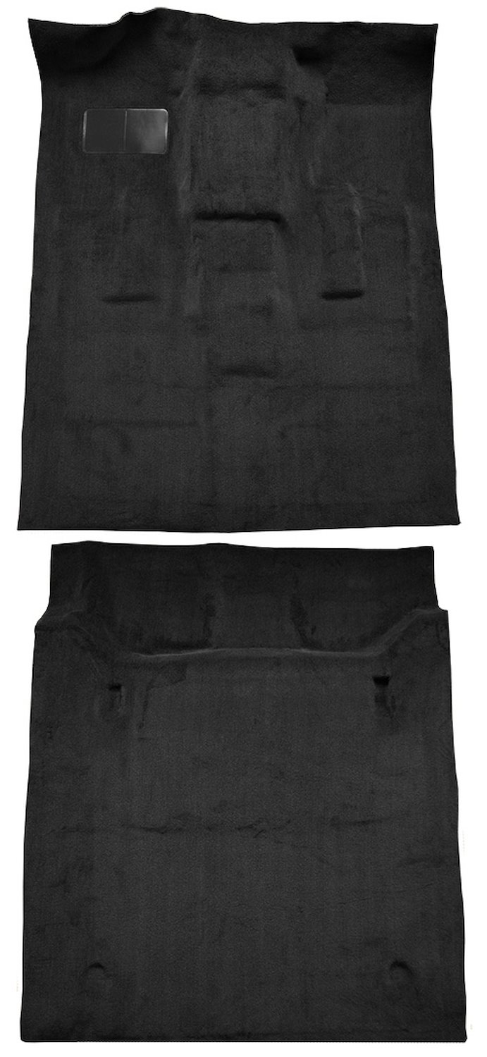 Molded Cut Pile Carpet Fits Select 2000-2006 Cadillac/Chevy/GMC Full-Size SUVs [OE-Style Jute Backing, 2-Piece, Black]