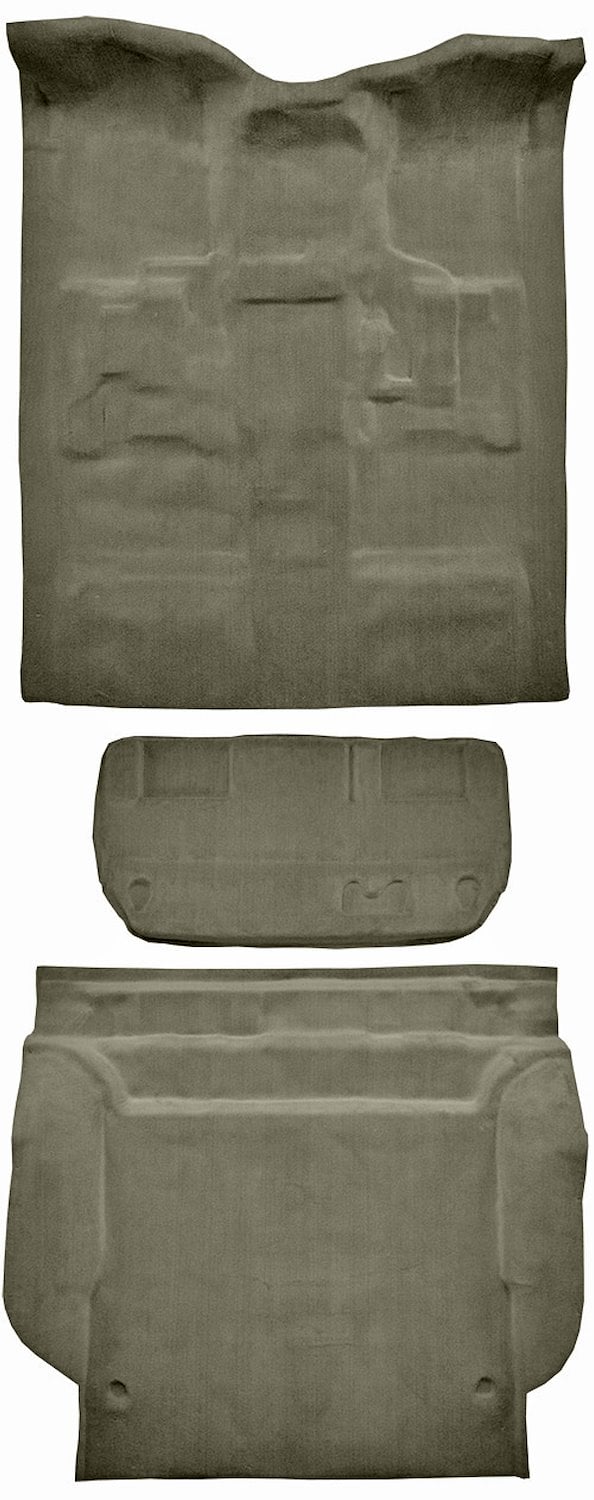 Molded Cut Pile Carpet Fits Select 2007-2010 Cadillac/Chevrolet/GMC SUVs [OE-Style Jute Backing, 3-Piece, Almond]