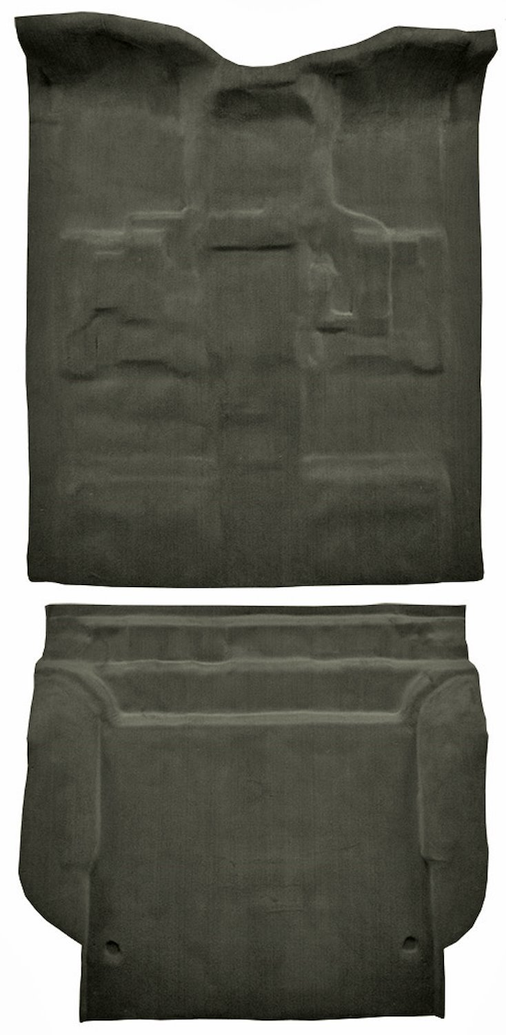Molded Cut Pile Carpet Fits Select 2007-2014 Cadillac/Chevrolet/GMC SUVs [OE-Style Jute Backing, 2-Piece, Gray]