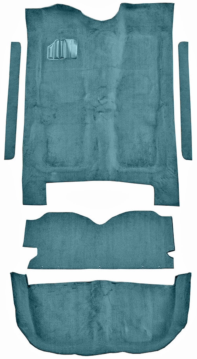 5-Piece Molded Cut Pile Carpet Kit for 1982-1986 Chevrolet El Camino, GMC Caballero [OE-Style Jute Backing, Blue]