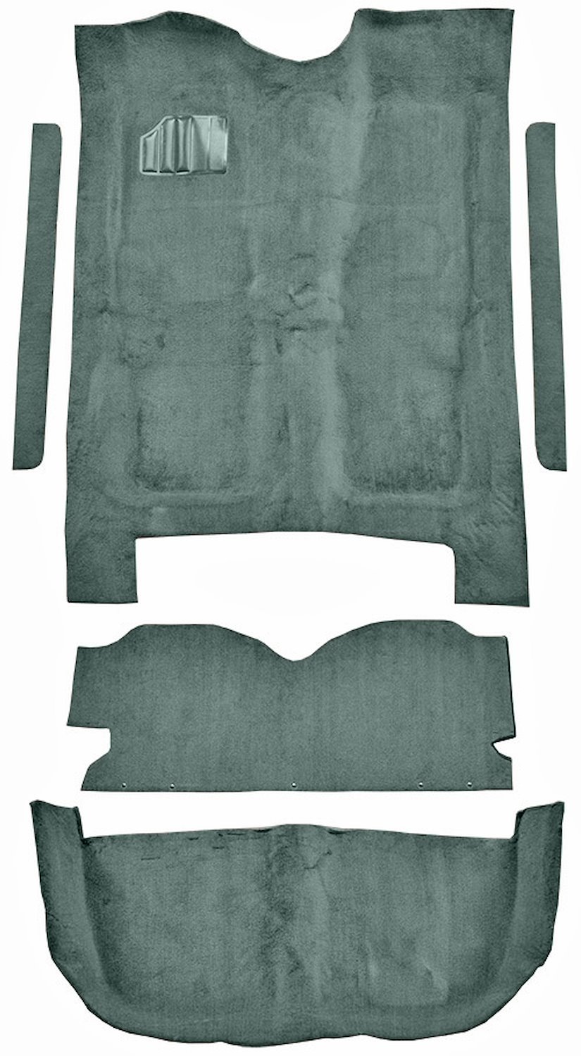 5-Piece Molded Cut Pile Carpet Kit for 1982-1986 Chevrolet El Camino, GMC Caballero [OE-Style Jute Backing, Silver Green/Jade]