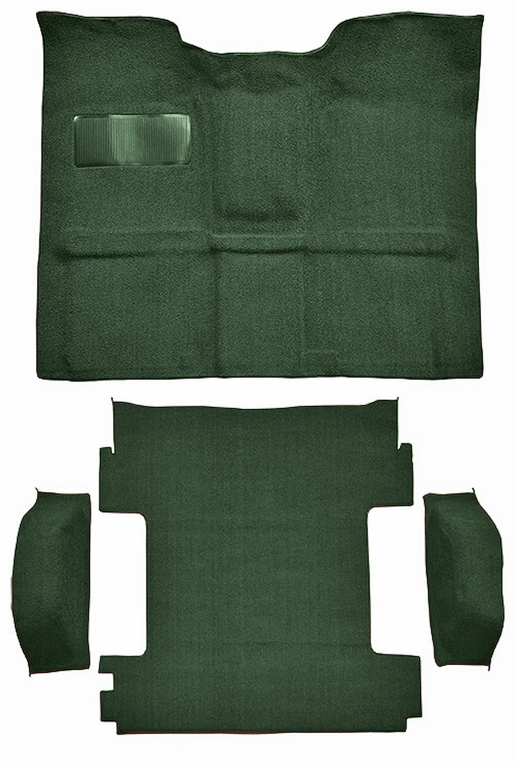 Molded Loop Carpet for 1969-1972 Chevrolet Blazer, 1970-1972 GMC Jimmy [OE-Style Jute Backing, 4-Piece, Dark Green]