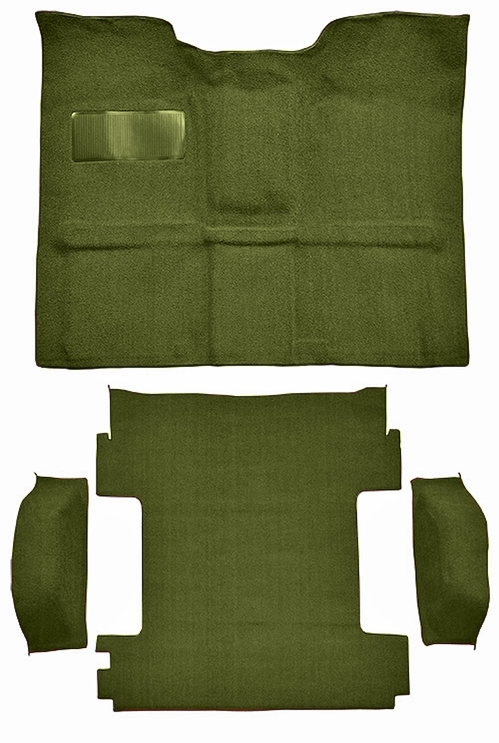 Molded Loop Carpet for 1969-1972 Chevrolet Blazer, 1970-1972 GMC Jimmy [OE-Style Jute Backing, 4-Piece, Moss Green]