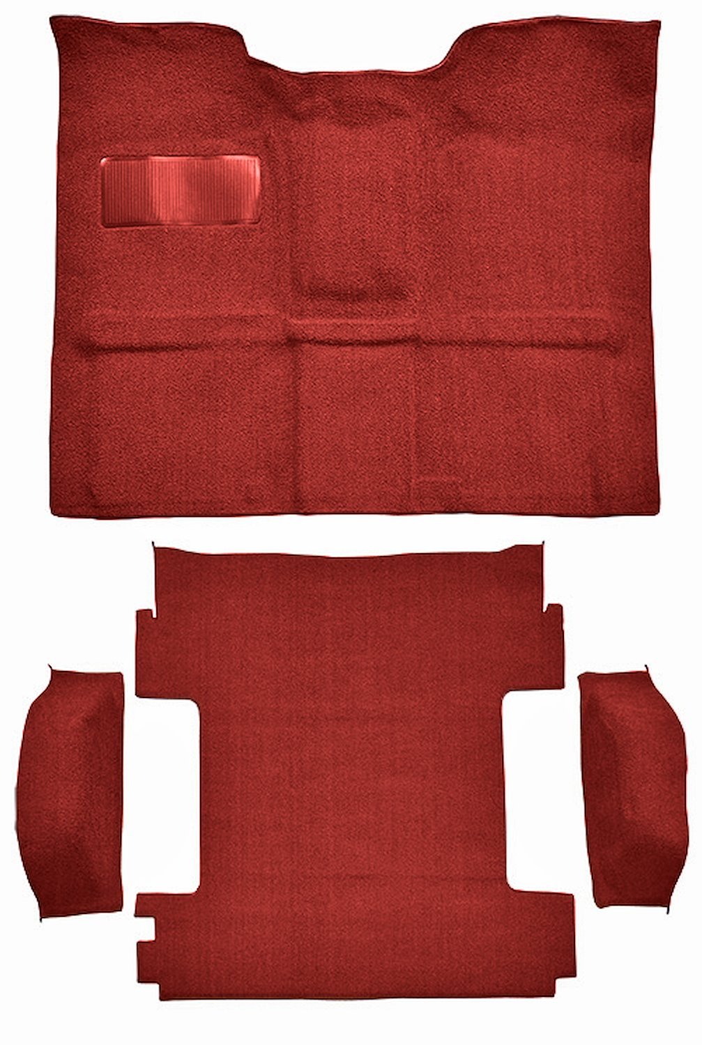 Molded Loop Carpet for 1969-1972 Chevrolet Blazer, 1970-1972 GMC Jimmy [Mass Backing, 4-Piece, Red]