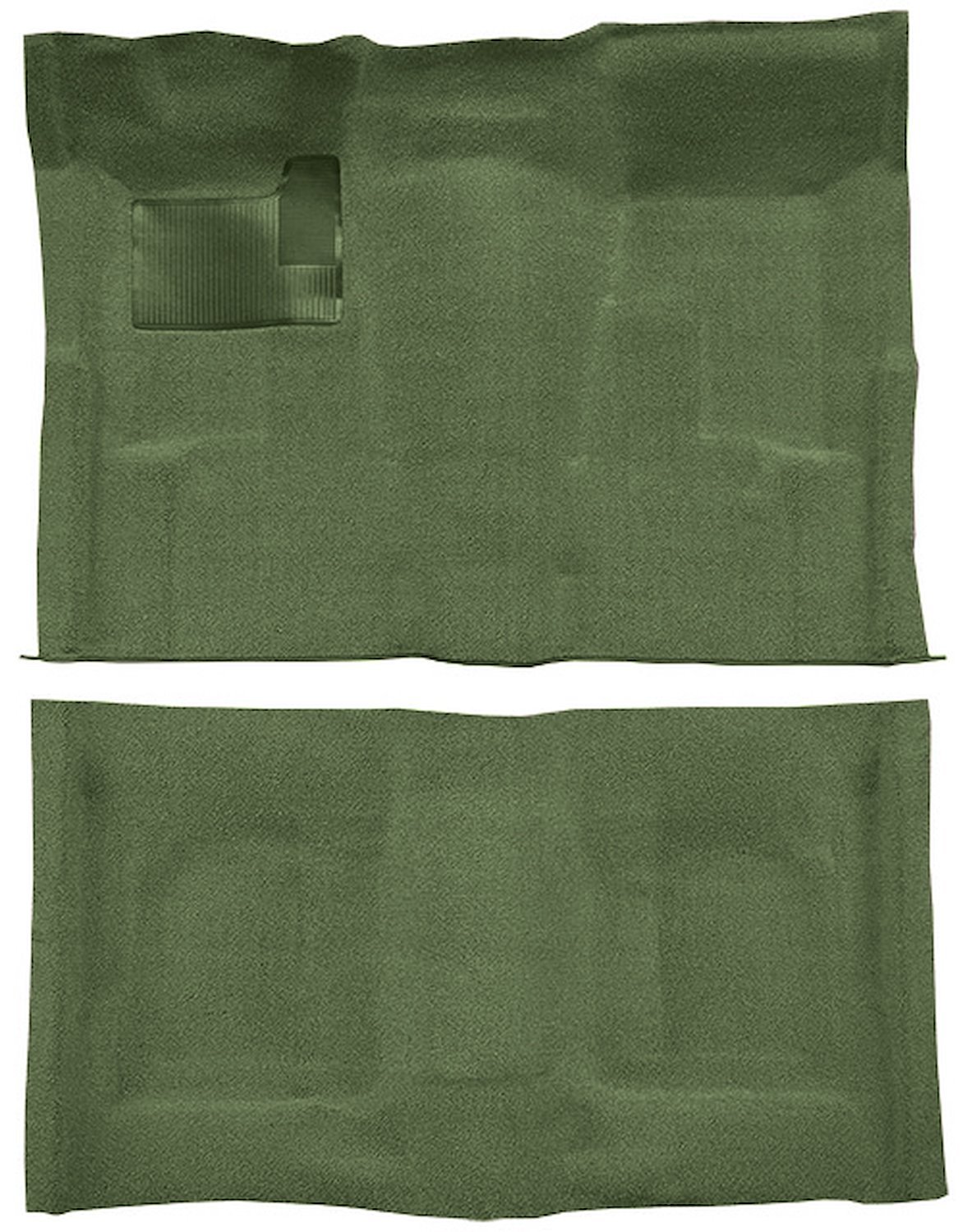 Molded Cut Pile Carpet for 1974-1979 Chevrolet Nova [OE-Style Jute Backing, Automatic Transmission, Willow Green]