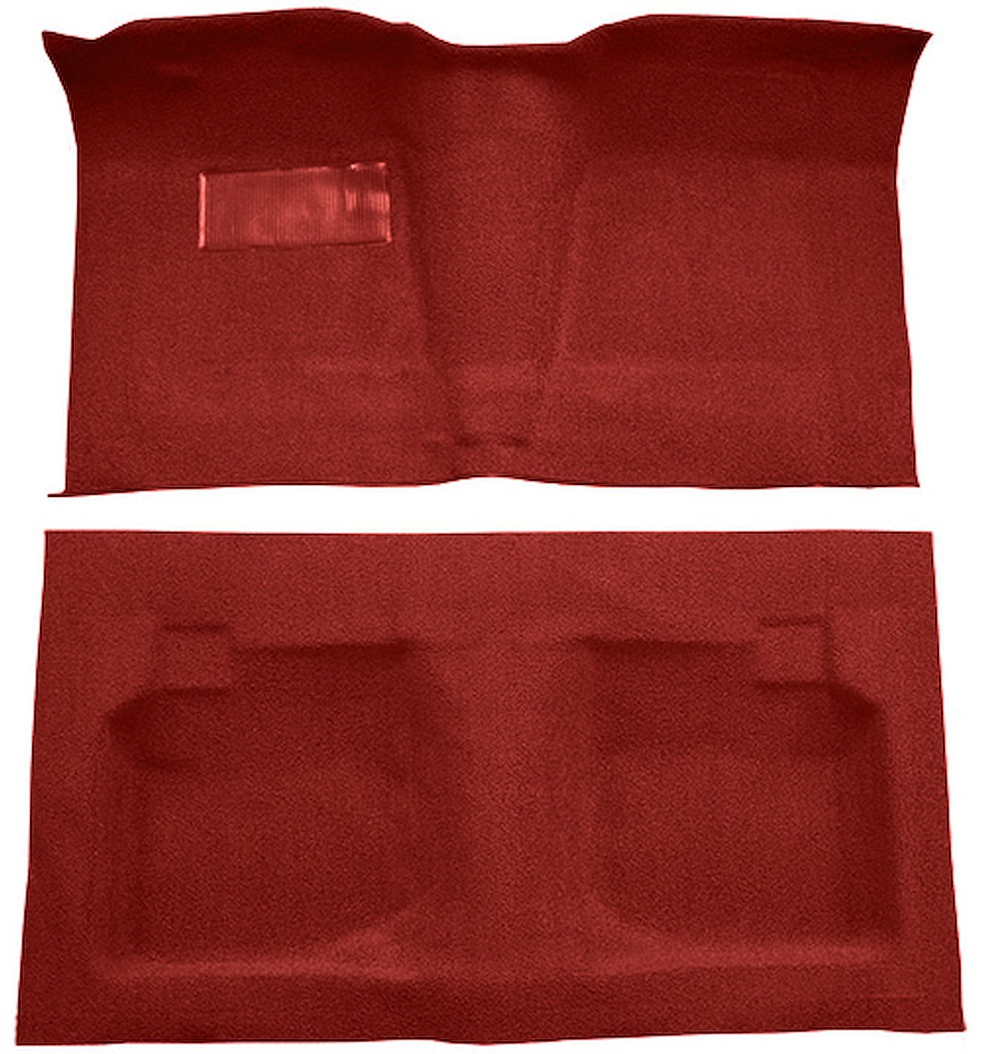 Molded Loop Carpet for 1959-1960 Chevrolet Bel Air, Biscayne, Impala [OE-Style Jute Backing, Hardtop/Convertible, Red]