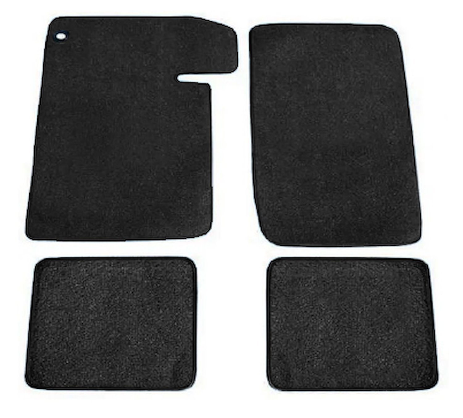 Molded Loop Floor Mats Fits Select 1964-1967 Buick, Chevrolet, Oldsmobile, Pontiac Models [4-Piece, Black]