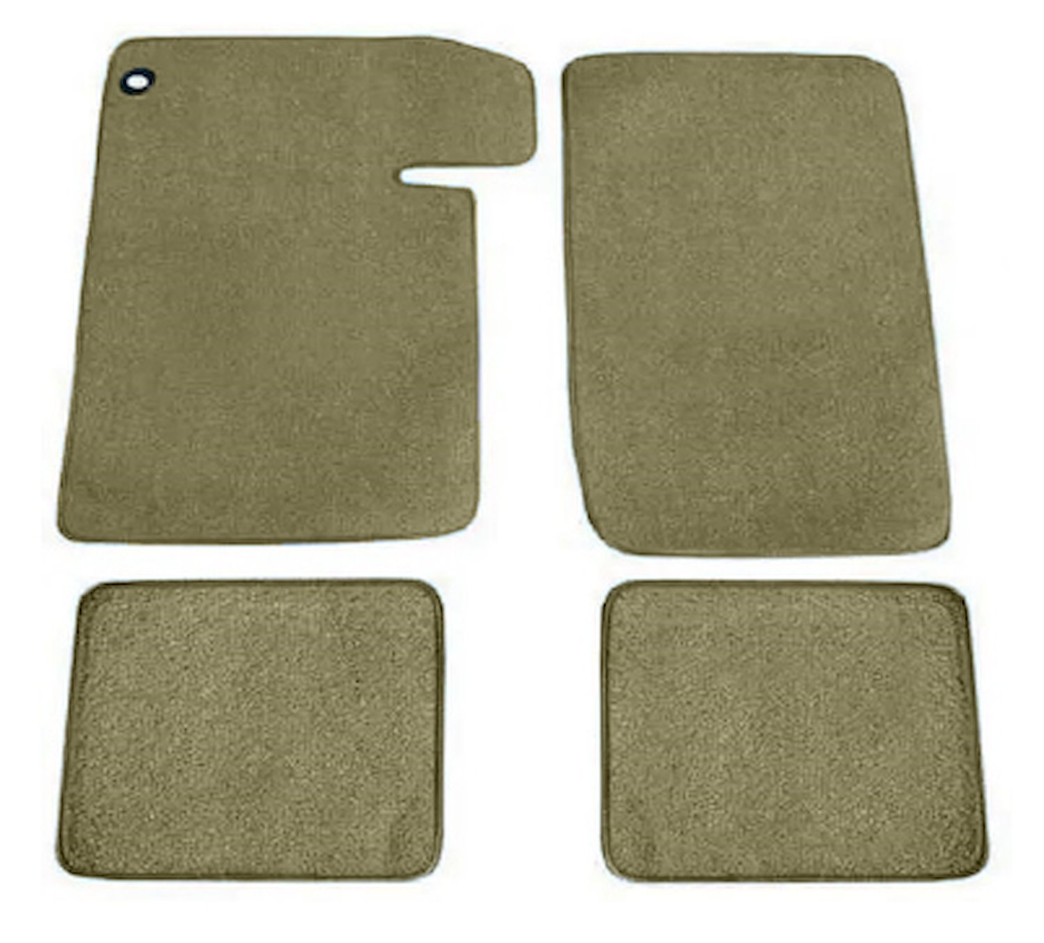 Molded Loop Floor Mats Fits Select 1964-1967 Buick, Chevrolet, Oldsmobile, Pontiac Models [4-Piece, Fawn]