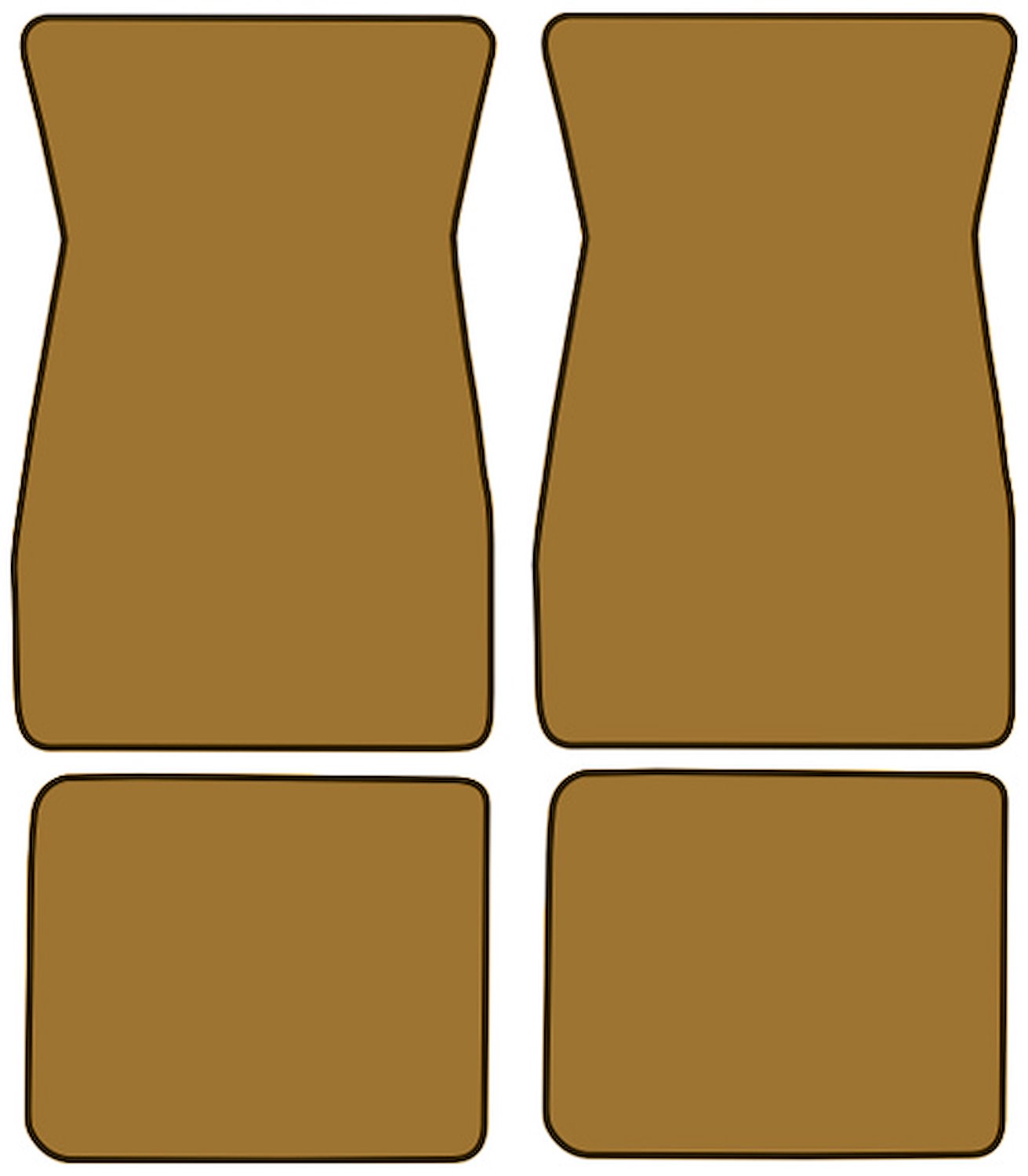 Molded Loop Floor Mats for 1970-1973 Chevrolet Camaro, Ponitac Firebird/Trans Am [4-Piece, Gold]