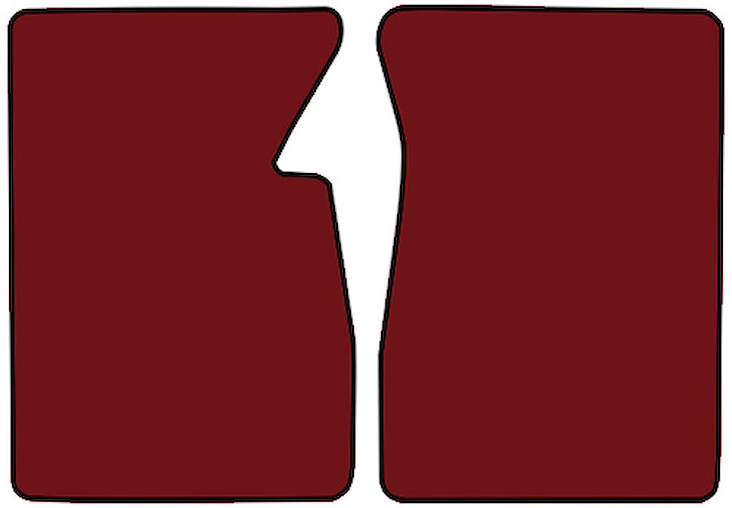 Molded Loop Floor Mats for 1967-1970 C/K Series Chevrolet and GMC Trucks [2-Piece, Maroon]