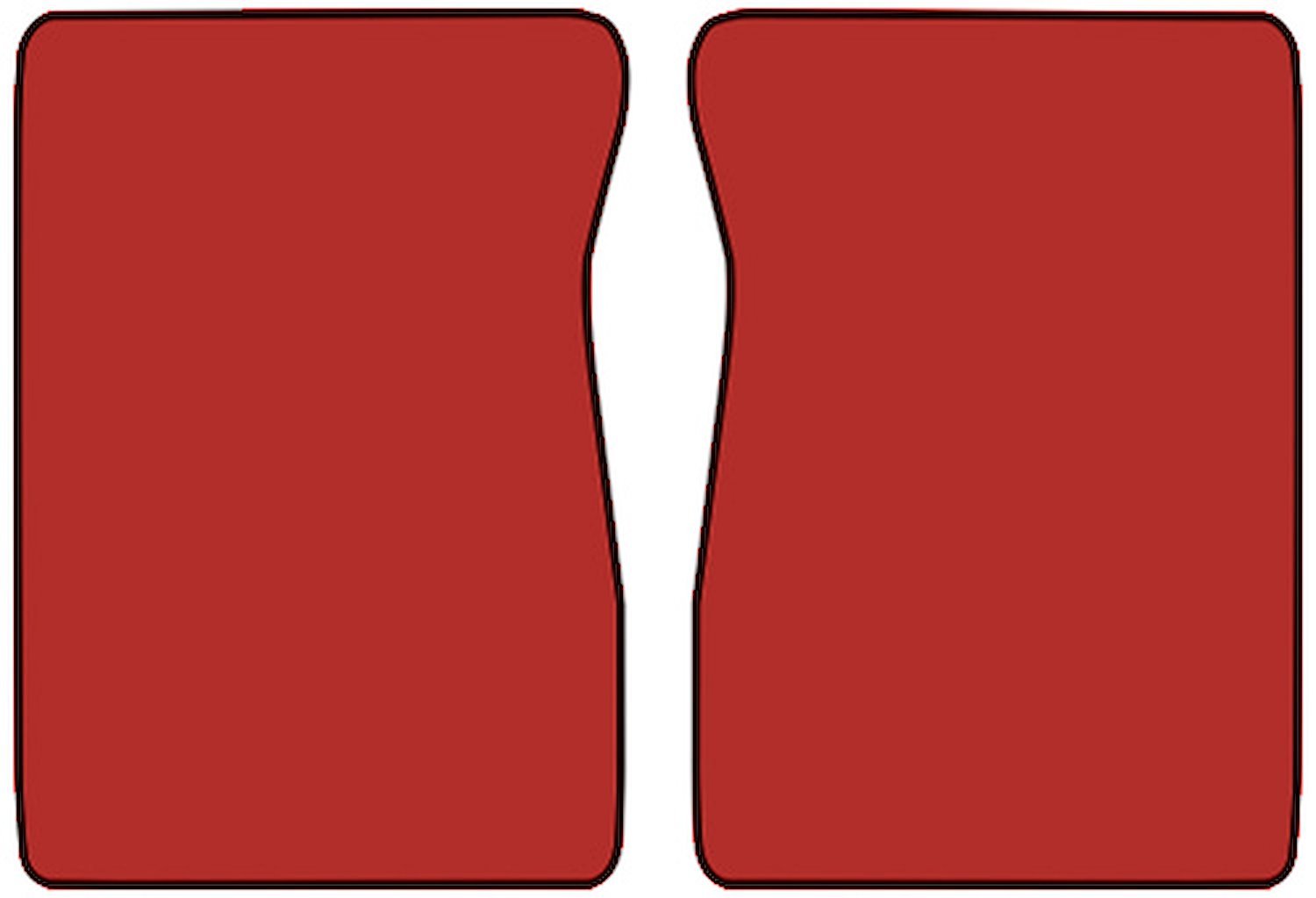 Molded Loop Floor Mats for 1971-1973 C/K Series Chevrolet and GMC Trucks [2-Piece, Automatic/4-Speed, High Tunnel, Red]