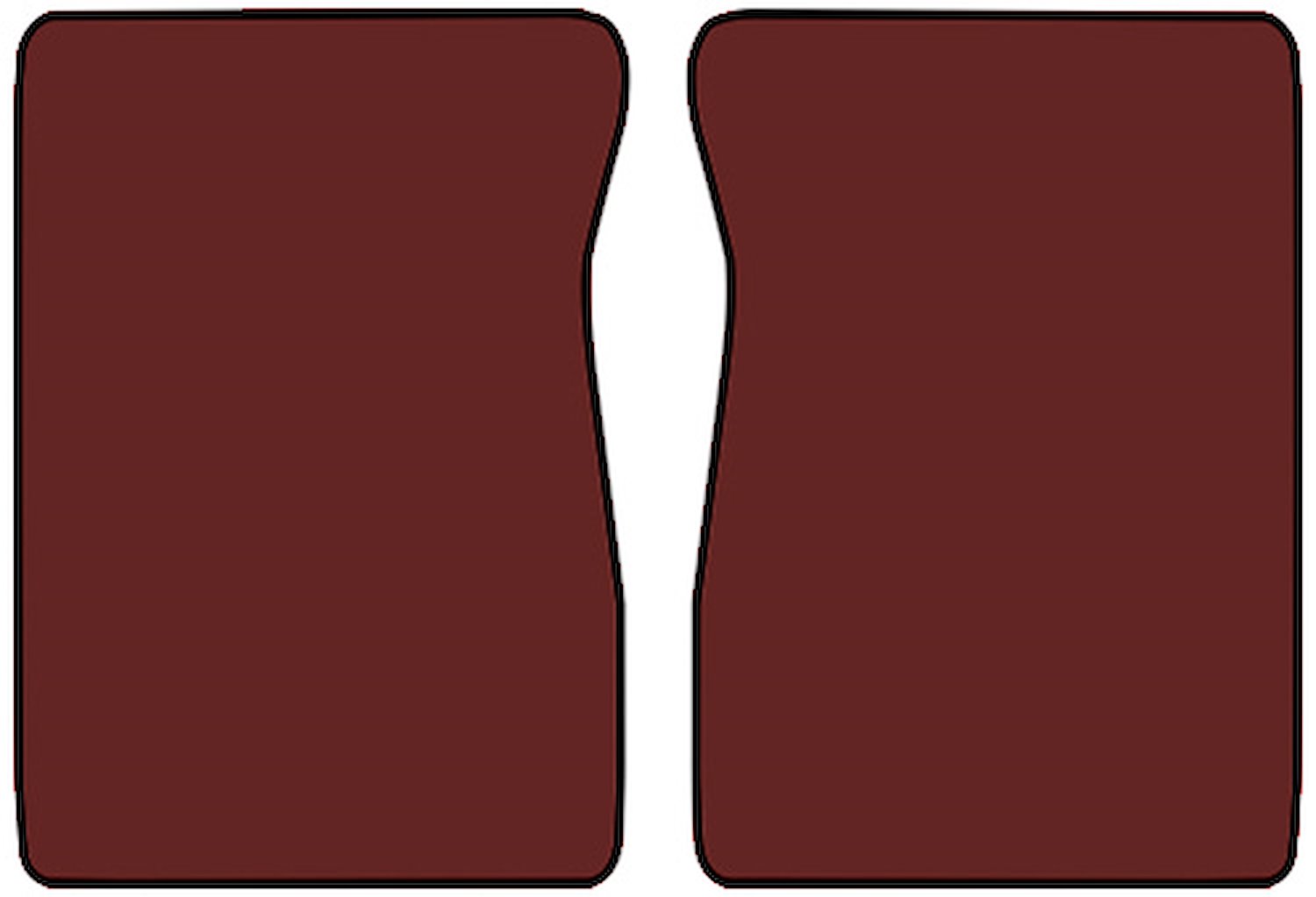 Molded Cut Pile Floor Mats for 1975-1980 C/K Series Chevrolet and GMC Trucks [2-Piece, Oxblood]