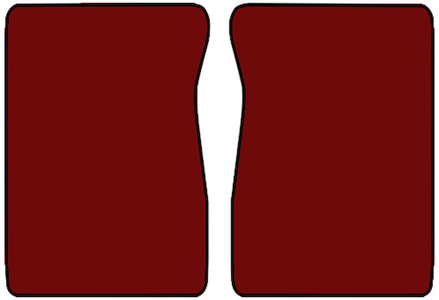 Molded Cut Pile Floor Mats for 1975-1980 C/K Series Chevrolet and GMC Trucks [2-Piece, Dark Red]