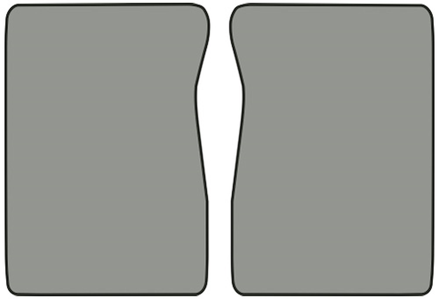 Molded Cut Pile Floor Mats for 1975-1980 C/K Series Chevrolet and GMC Trucks [2-Piece, Silver]