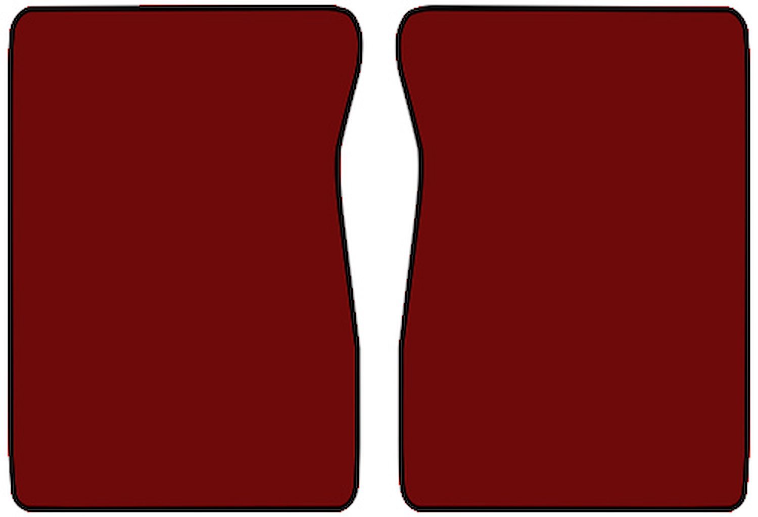 Molded Cut Pile Floor Mats for 1981-1986 C/K Series Chevrolet and GMC Trucks [2-Piece, Automatic/4-Speed, Dark Red]