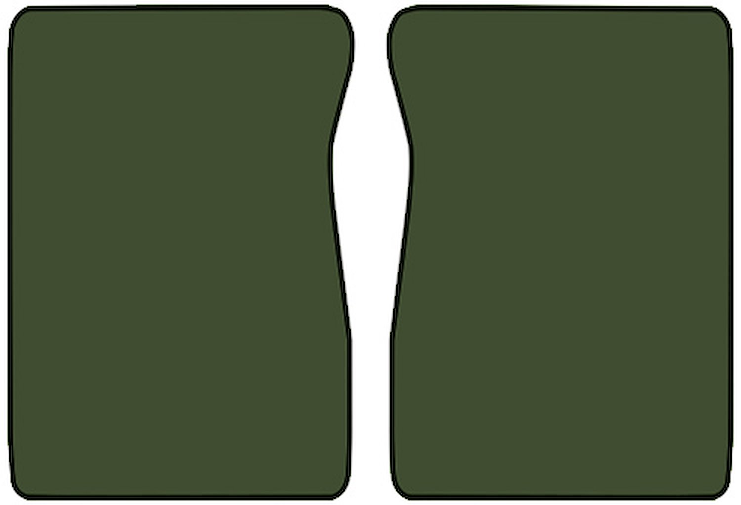 Molded Loop Floor Mats for 1971-1973 C/K Series Chevrolet and GMC Trucks [2-Piece, Automatic/4-Speed, High Tunnel, Olive]